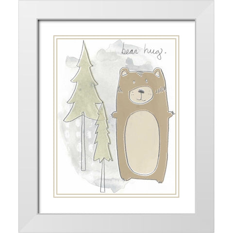 Woodland Whimsy II White Modern Wood Framed Art Print with Double Matting by Vess, June Erica