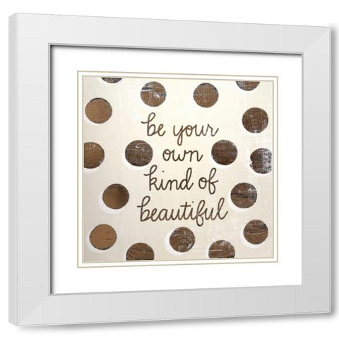 Gilded Girl IV White Modern Wood Framed Art Print with Double Matting by Popp, Grace