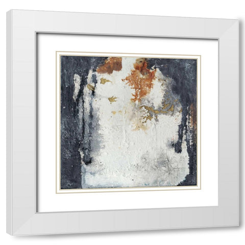 Oriental Garden I White Modern Wood Framed Art Print with Double Matting by Combs, Joyce