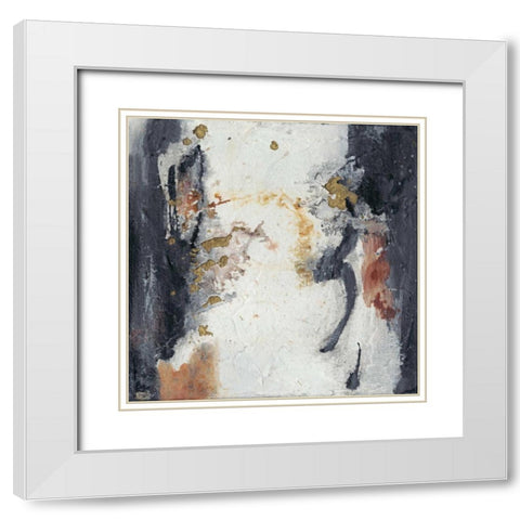 Oriental Garden II White Modern Wood Framed Art Print with Double Matting by Combs, Joyce