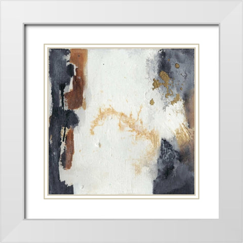 Oriental Garden III White Modern Wood Framed Art Print with Double Matting by Combs, Joyce