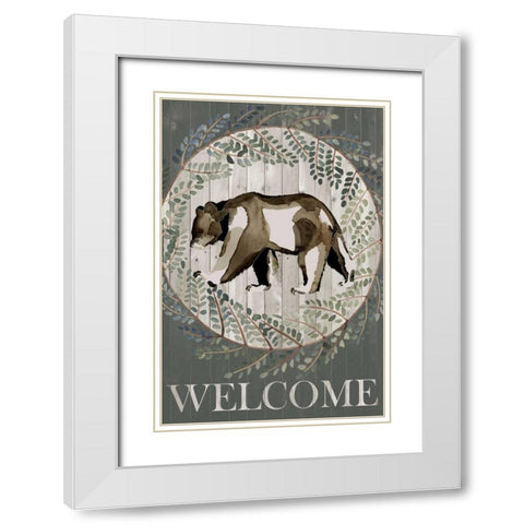 Woodland Welcome III White Modern Wood Framed Art Print with Double Matting by Popp, Grace