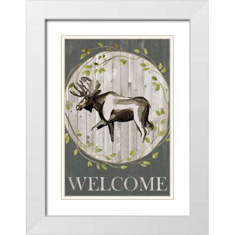 Woodland Welcome IV White Modern Wood Framed Art Print with Double Matting by Popp, Grace