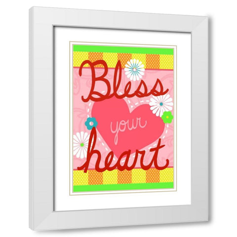 Southern Sayings I White Modern Wood Framed Art Print with Double Matting by Vess, June Erica