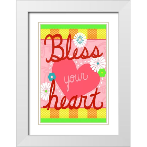 Southern Sayings I White Modern Wood Framed Art Print with Double Matting by Vess, June Erica