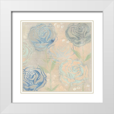 Rose Cache II White Modern Wood Framed Art Print with Double Matting by Popp, Grace