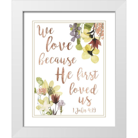 Divine Romance II White Modern Wood Framed Art Print with Double Matting by Studio W