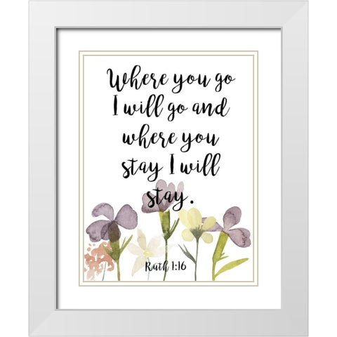 Divine Romance V White Modern Wood Framed Art Print with Double Matting by Studio W