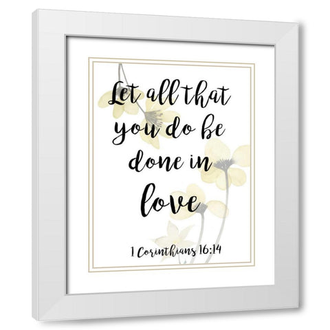 Divine Romance VI White Modern Wood Framed Art Print with Double Matting by Studio W