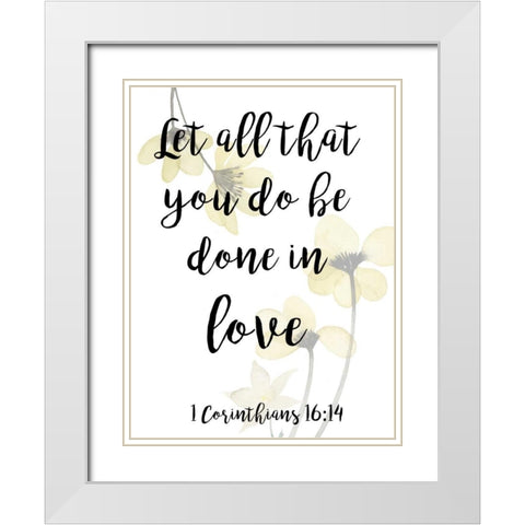 Divine Romance VI White Modern Wood Framed Art Print with Double Matting by Studio W