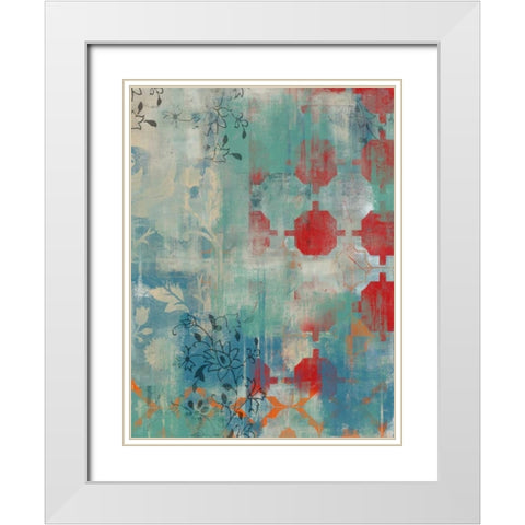 Persian Dreams II White Modern Wood Framed Art Print with Double Matting by Vess, June Erica