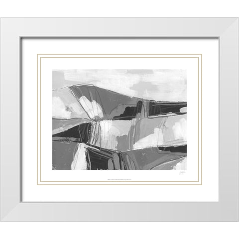 Neutral landscape Sketch II White Modern Wood Framed Art Print with Double Matting by Vess, June Erica
