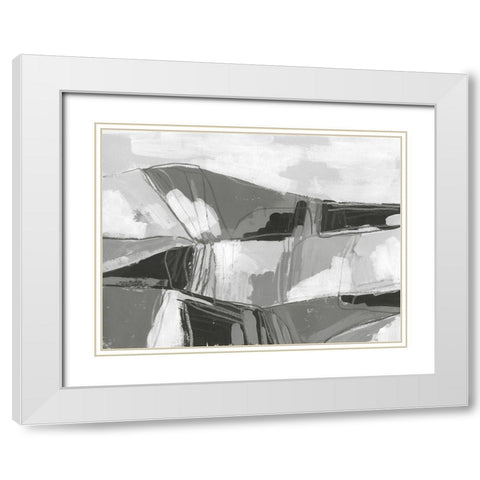 Neutral Landscape Sketch II White Modern Wood Framed Art Print with Double Matting by Vess, June Erica