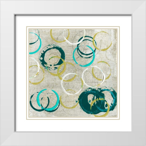 Graffiti II White Modern Wood Framed Art Print with Double Matting by Fagalde, Jarman