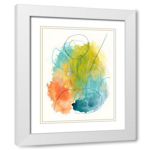 Chromatic Index I White Modern Wood Framed Art Print with Double Matting by Vess, June Erica