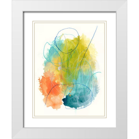 Chromatic Index I White Modern Wood Framed Art Print with Double Matting by Vess, June Erica