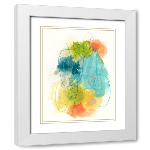 Chromatic Index I White Modern Wood Framed Art Print with Double Matting by Vess, June Erica