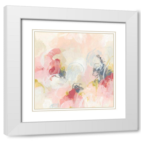 Cherry Blossom I White Modern Wood Framed Art Print with Double Matting by Vess, June Erica
