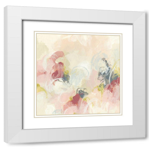 Cherry Blossom I White Modern Wood Framed Art Print with Double Matting by Vess, June Erica