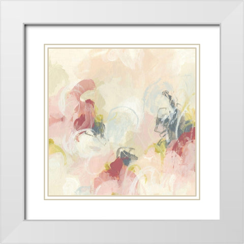 Cherry Blossom I White Modern Wood Framed Art Print with Double Matting by Vess, June Erica
