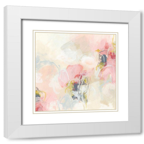Cherry Blossom II White Modern Wood Framed Art Print with Double Matting by Vess, June Erica