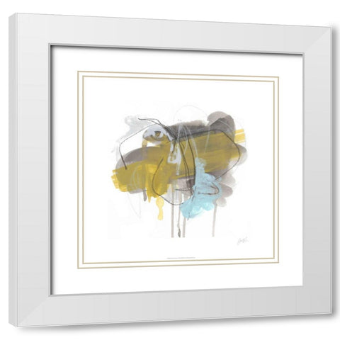 Gestural Logic I White Modern Wood Framed Art Print with Double Matting by Vess, June Erica