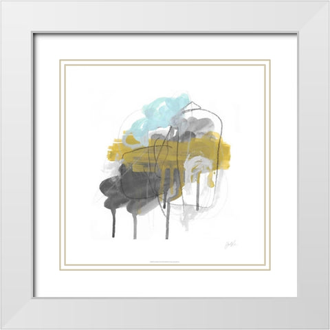 Gestural Logic II White Modern Wood Framed Art Print with Double Matting by Vess, June Erica