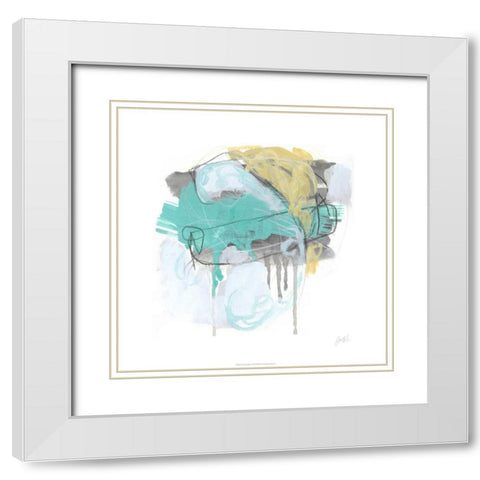 Gestural Logic IV White Modern Wood Framed Art Print with Double Matting by Vess, June Erica