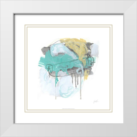 Gestural Logic IV White Modern Wood Framed Art Print with Double Matting by Vess, June Erica