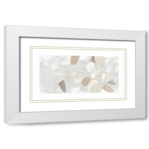 Inert Mosaic III White Modern Wood Framed Art Print with Double Matting by Vess, June Erica