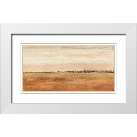 Dubai Landscape I White Modern Wood Framed Art Print with Double Matting by OToole, Tim