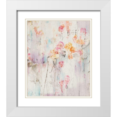 Spotted Garden I White Modern Wood Framed Art Print with Double Matting by OToole, Tim