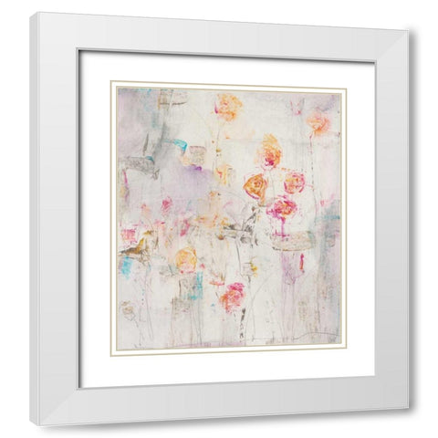 Spotted Garden II White Modern Wood Framed Art Print with Double Matting by OToole, Tim