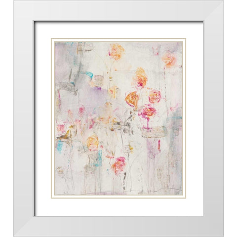 Spotted Garden II White Modern Wood Framed Art Print with Double Matting by OToole, Tim