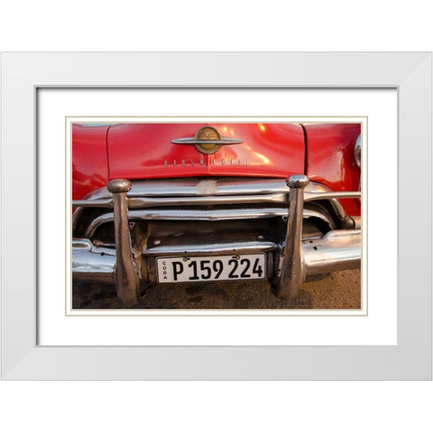 Colors of Cuba I White Modern Wood Framed Art Print with Double Matting by DeNardo, Laura