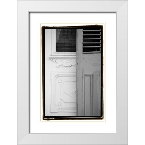 French Quarter Architecture I White Modern Wood Framed Art Print with Double Matting by DeNardo, Laura