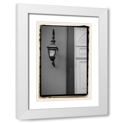 French Quarter Architecture II White Modern Wood Framed Art Print with Double Matting by DeNardo, Laura