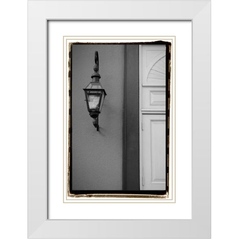 French Quarter Architecture II White Modern Wood Framed Art Print with Double Matting by DeNardo, Laura