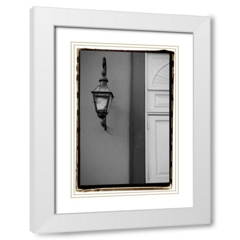 French Quarter Architecture II White Modern Wood Framed Art Print with Double Matting by DeNardo, Laura