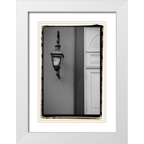 French Quarter Architecture II White Modern Wood Framed Art Print with Double Matting by DeNardo, Laura