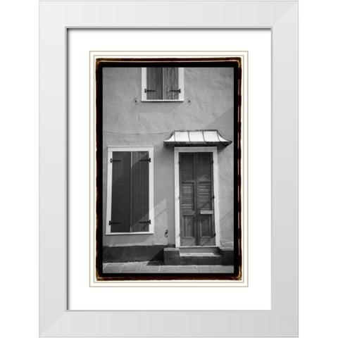 French Quarter Architecture III White Modern Wood Framed Art Print with Double Matting by DeNardo, Laura