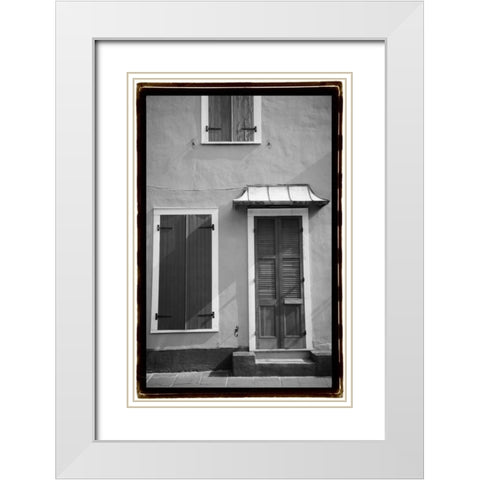 French Quarter Architecture III White Modern Wood Framed Art Print with Double Matting by DeNardo, Laura
