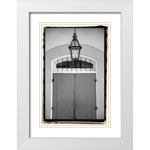 French Quarter Architecture V White Modern Wood Framed Art Print with Double Matting by DeNardo, Laura