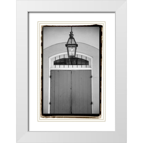 French Quarter Architecture V White Modern Wood Framed Art Print with Double Matting by DeNardo, Laura