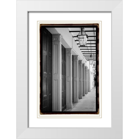 French Quarter Architecture VI White Modern Wood Framed Art Print with Double Matting by DeNardo, Laura