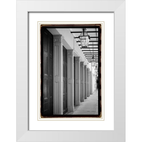 French Quarter Architecture VI White Modern Wood Framed Art Print with Double Matting by DeNardo, Laura
