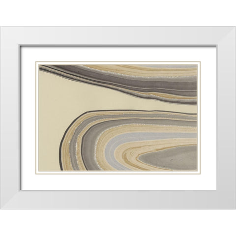 Cross Sections I White Modern Wood Framed Art Print with Double Matting by Stramel, Renee W.