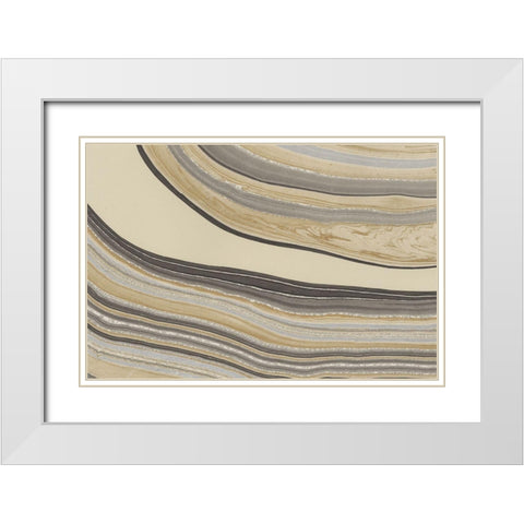 Cross Sections III White Modern Wood Framed Art Print with Double Matting by Stramel, Renee W.