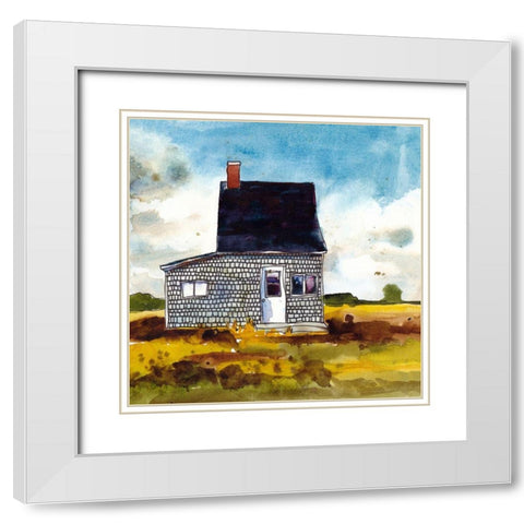 Cabin Scape II White Modern Wood Framed Art Print with Double Matting by McCreery, Paul