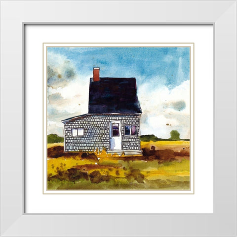 Cabin Scape II White Modern Wood Framed Art Print with Double Matting by McCreery, Paul